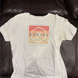 Hurley White Tee with Logo